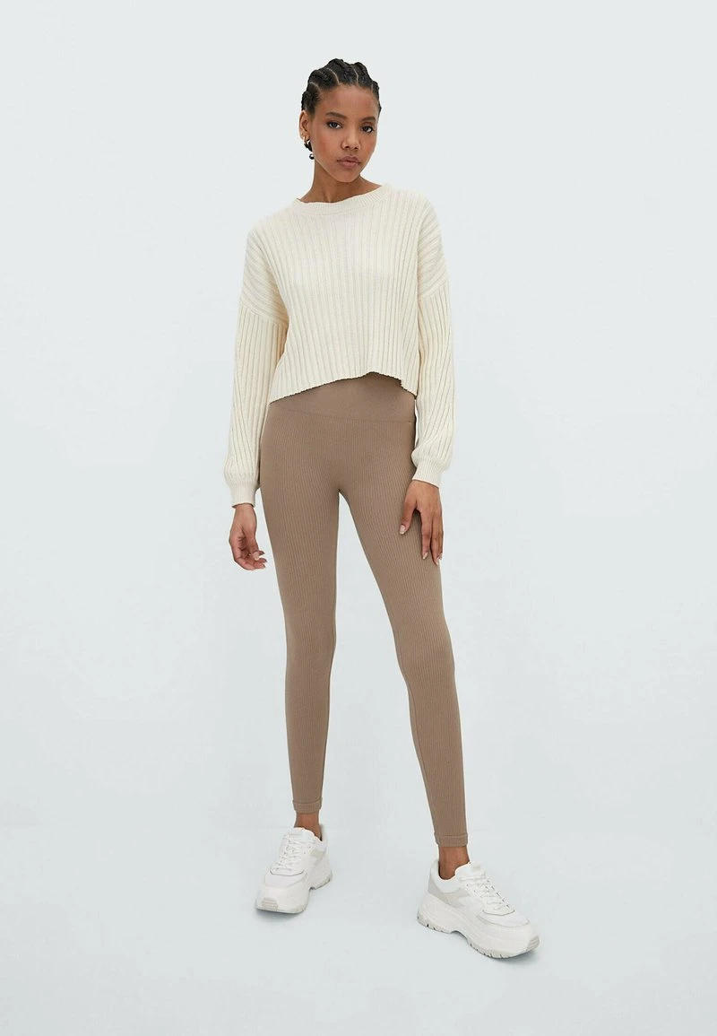 Stradivarius Leggings - Hosen - Light Brown 2 Stradivarius Leggings - Hosen - Light Brown – Bild 2