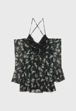 Stradivarius SHORT RUFFLED WITH A CRISS-CROSS BACK - Freizeitkleid - Mottled Lilac -Stradivarius Deutschland Verkaufs-Shop cd4dd8452e2847fa8b8f1f7f56d98987