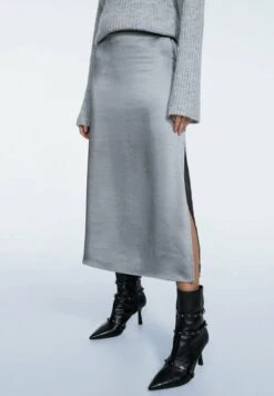 Stradivarius A-Linien-Rock - Dark Grey