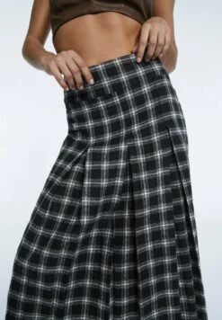 Stradivarius KARIERTER - A-Linien-Rock - Dark Grey -Stradivarius Deutschland Verkaufs-Shop cf51630ac8de45289d4402d6998c297e