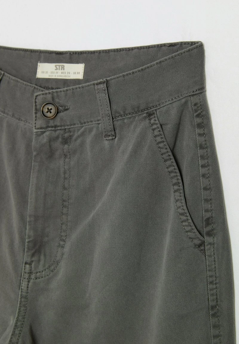 Stradivarius STRAIGHT-FIT - Cargohose - Mottled Dark Grey 6 Stradivarius STRAIGHT-FIT - Cargohose - Mottled Dark Grey – Bild 6