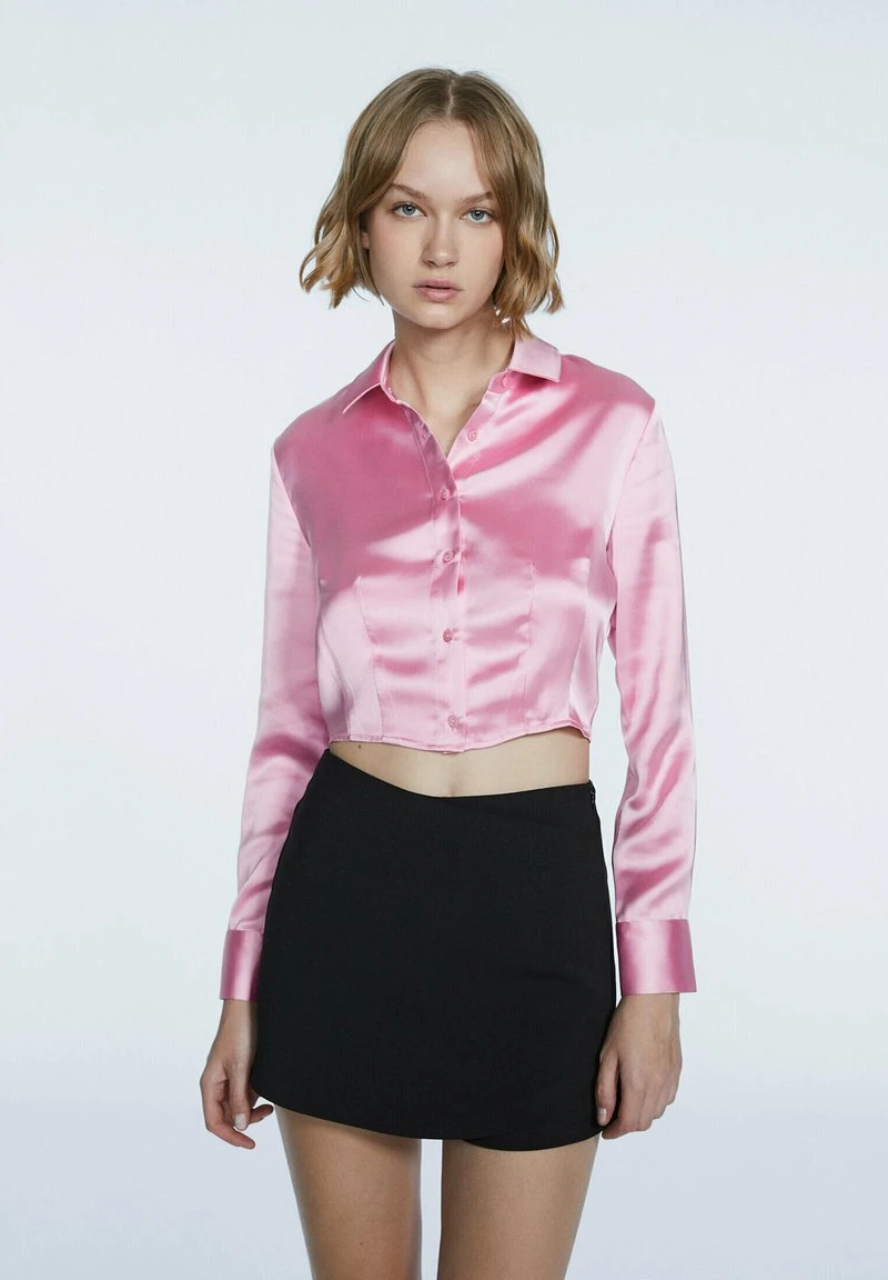 Stradivarius MIT ABNÄHER - Hemdbluse - Light Pink 1 Stradivarius MIT ABNÄHER - Hemdbluse - Light Pink