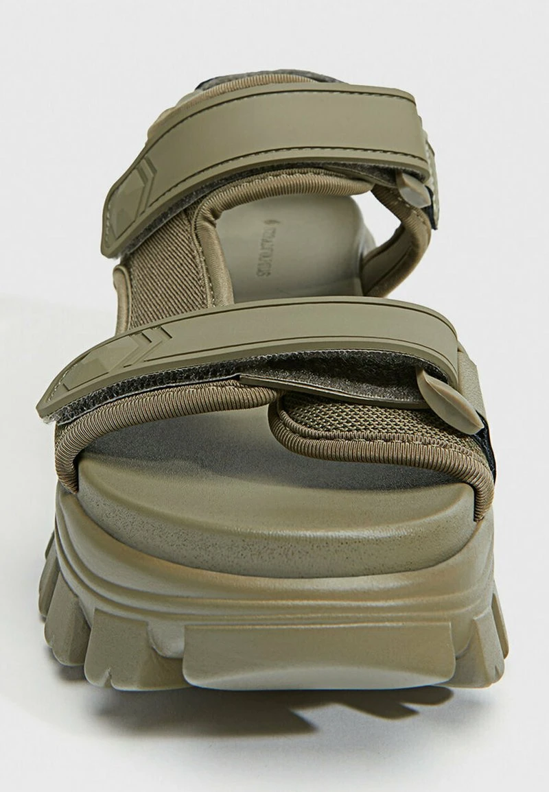 Stradivarius FLAT SPORTY - Plateausandalette - Green 6 Stradivarius FLAT SPORTY - Plateausandalette - Green – Bild 6