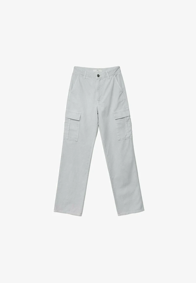 Stradivarius STRAIGHT-FIT - Cargohose - Grey 5 Stradivarius STRAIGHT-FIT - Cargohose - Grey – Bild 5