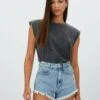 Stradivarius Jeans Shorts - Blue Denim