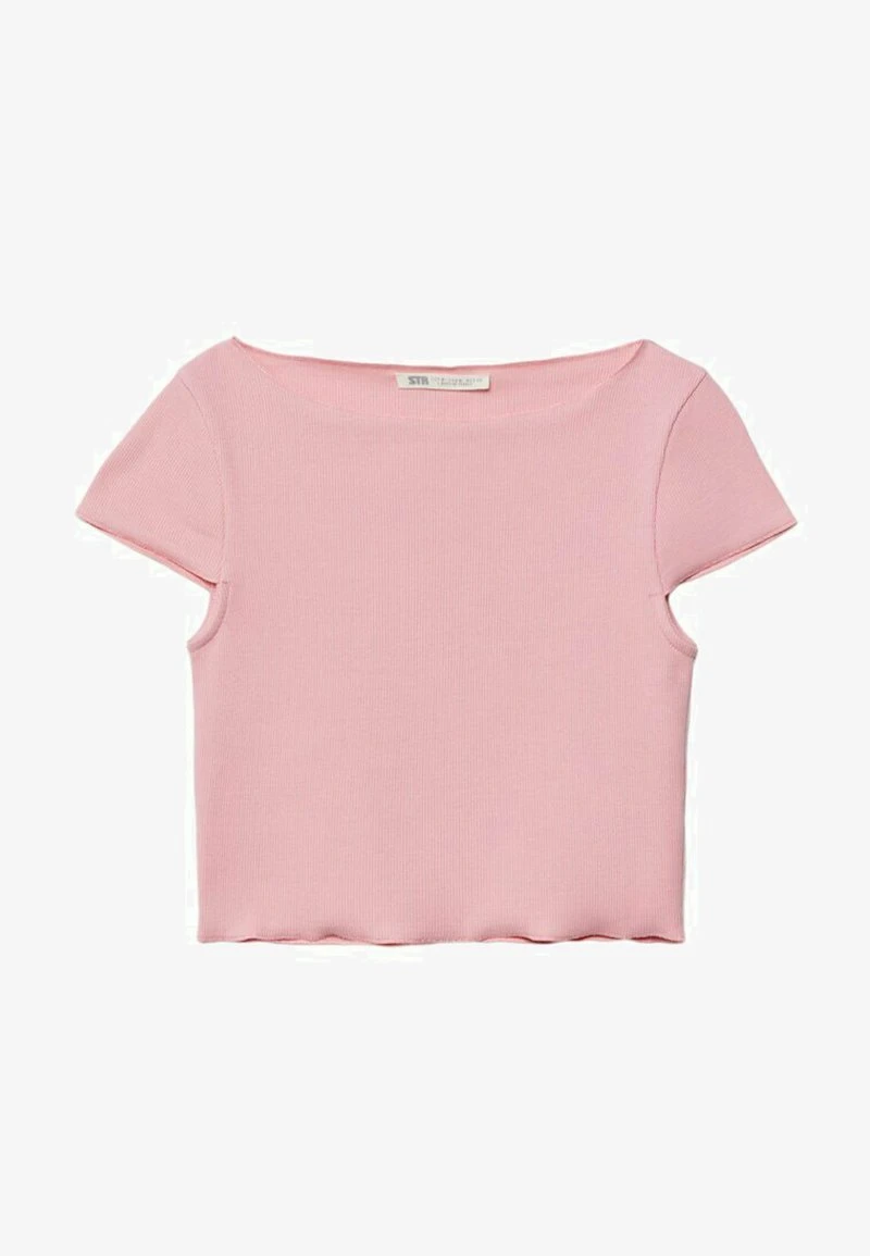 Stradivarius BOAT NECK - T-Shirt Basic - Pink 5 Stradivarius BOAT NECK - T-Shirt Basic - Pink – Bild 5