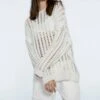Stradivarius MIT LOCHMUSTER - Strickpullover - Off White