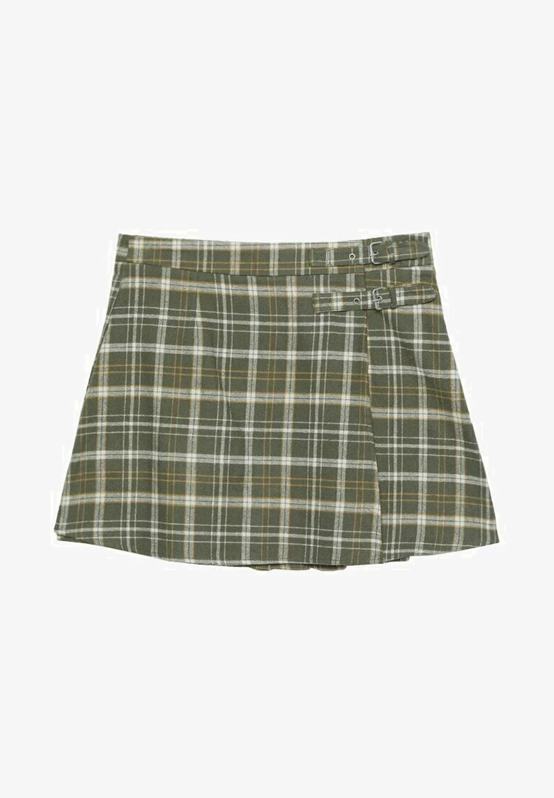 Stradivarius KARIERTER - Wickelrock - Mottled Green 5 Stradivarius KARIERTER - Wickelrock - Mottled Green – Bild 5