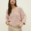 Stradivarius BATWING OPEN - Strickpullover - Light Pink