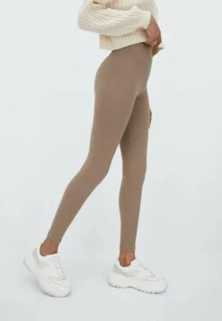 Stradivarius Leggings - Hosen - Light Brown