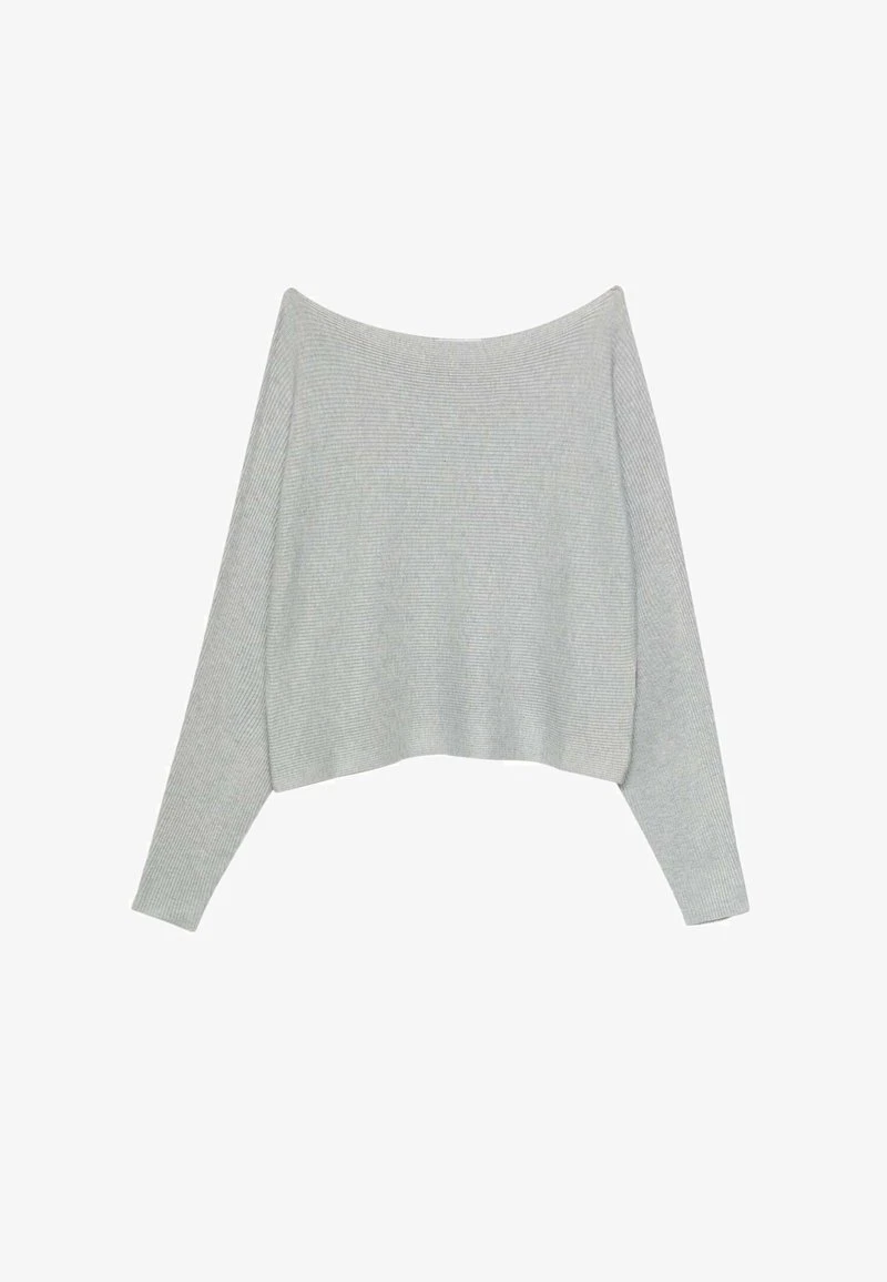 Stradivarius MIT BATEAU-AUSSCHNITT - Strickpullover - Grey 5 Stradivarius MIT BATEAU-AUSSCHNITT - Strickpullover - Grey – Bild 5