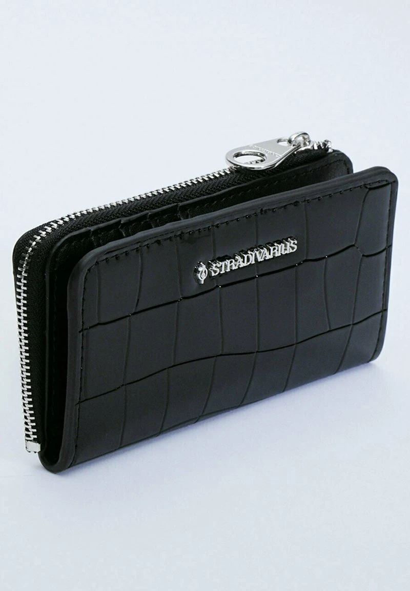 Stradivarius KARTENTASCHE MIT KROKOPRÄGUNG - Geldbörse - Black 3 Stradivarius KARTENTASCHE MIT KROKOPRÄGUNG - Geldbörse - Black – Bild 3