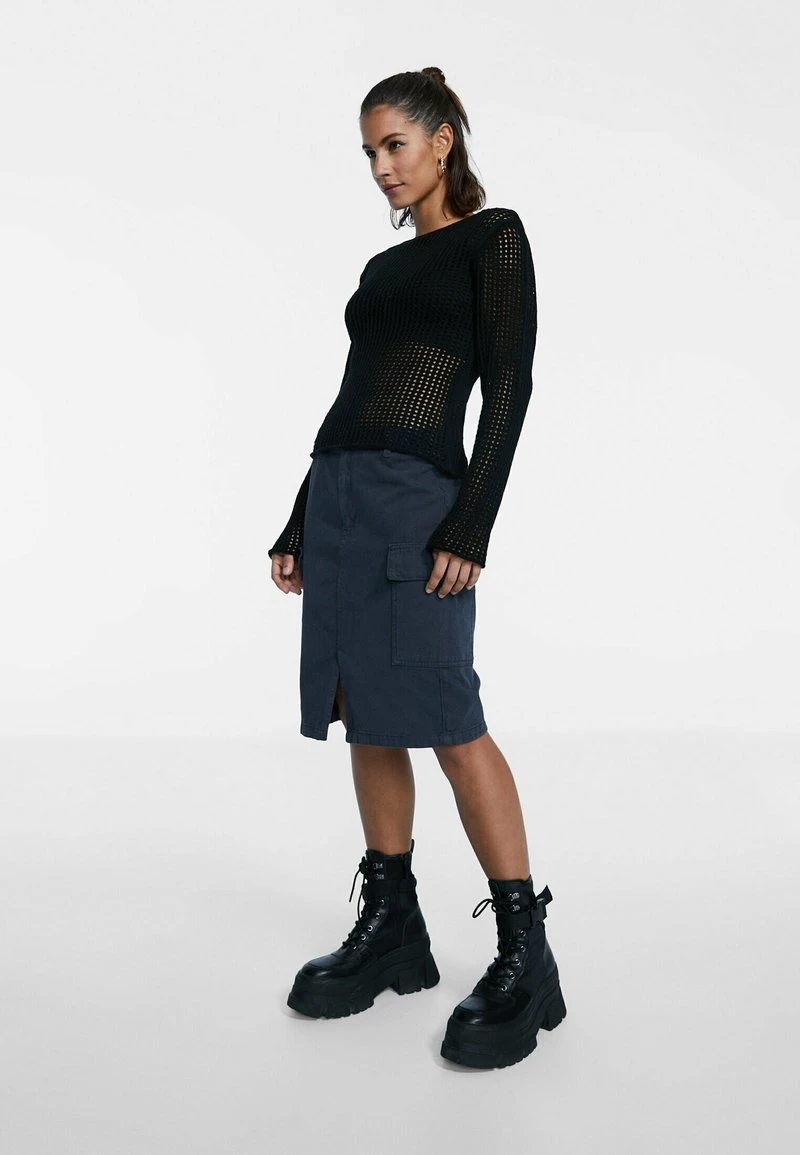 Stradivarius WITH FRONT SEAM - Bleistiftrock - Dark Grey 2 Stradivarius WITH FRONT SEAM - Bleistiftrock - Dark Grey – Bild 2