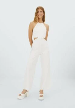 Stradivarius NECKHOLDER - Jumpsuit - White -Stradivarius Deutschland Verkaufs-Shop e226bc3b6bf4484a8249b97a10b824da 1