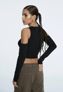 Stradivarius SCHULTERFREIES - Langarmshirt - Black -Stradivarius Deutschland Verkaufs-Shop e242733516c74d418d92891c2e8af333