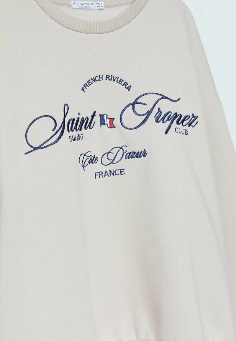 Stradivarius MIT STICKEREI 02501501 - Sweatshirt - Stone 6 Stradivarius MIT STICKEREI 02501501 - Sweatshirt - Stone – Bild 6