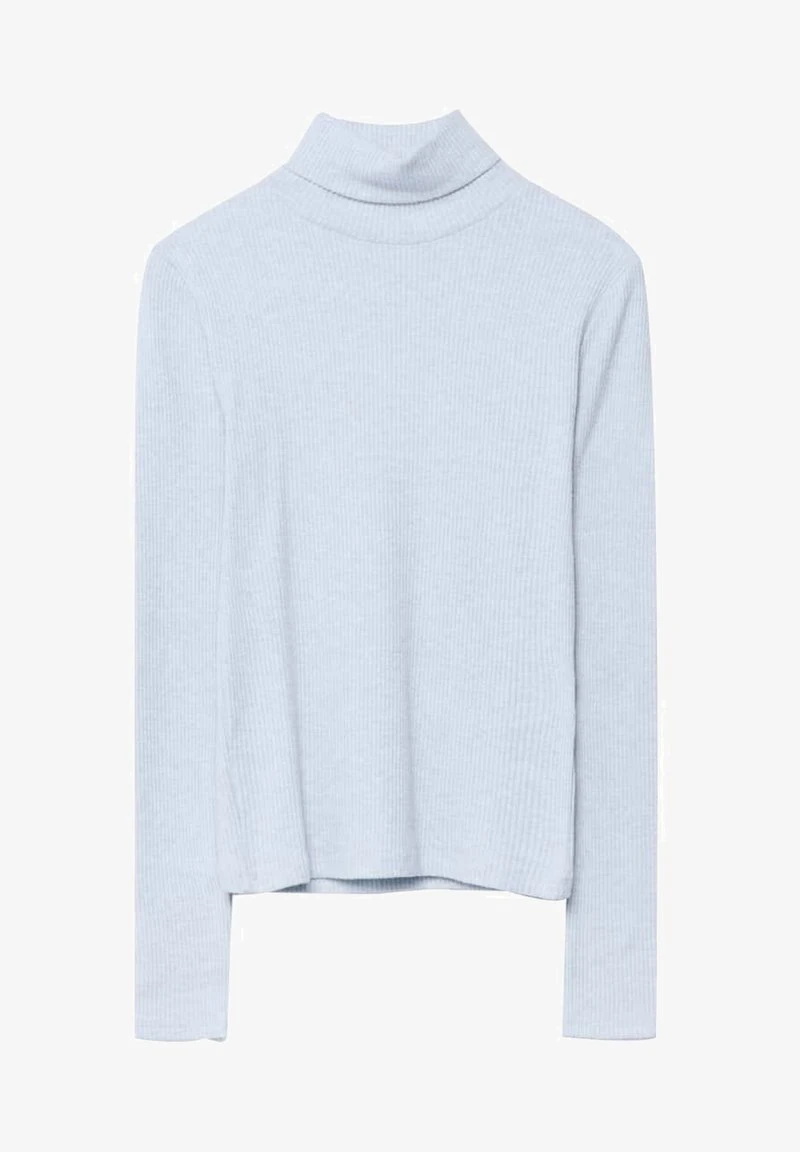 Stradivarius MIT ROLLKRAGEN - Strickpullover - Light Blue 5 Stradivarius MIT ROLLKRAGEN - Strickpullover - Light Blue – Bild 5