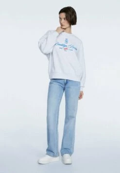 Stradivarius MIT STICKEREI 02501501 - Sweatshirt - Grey