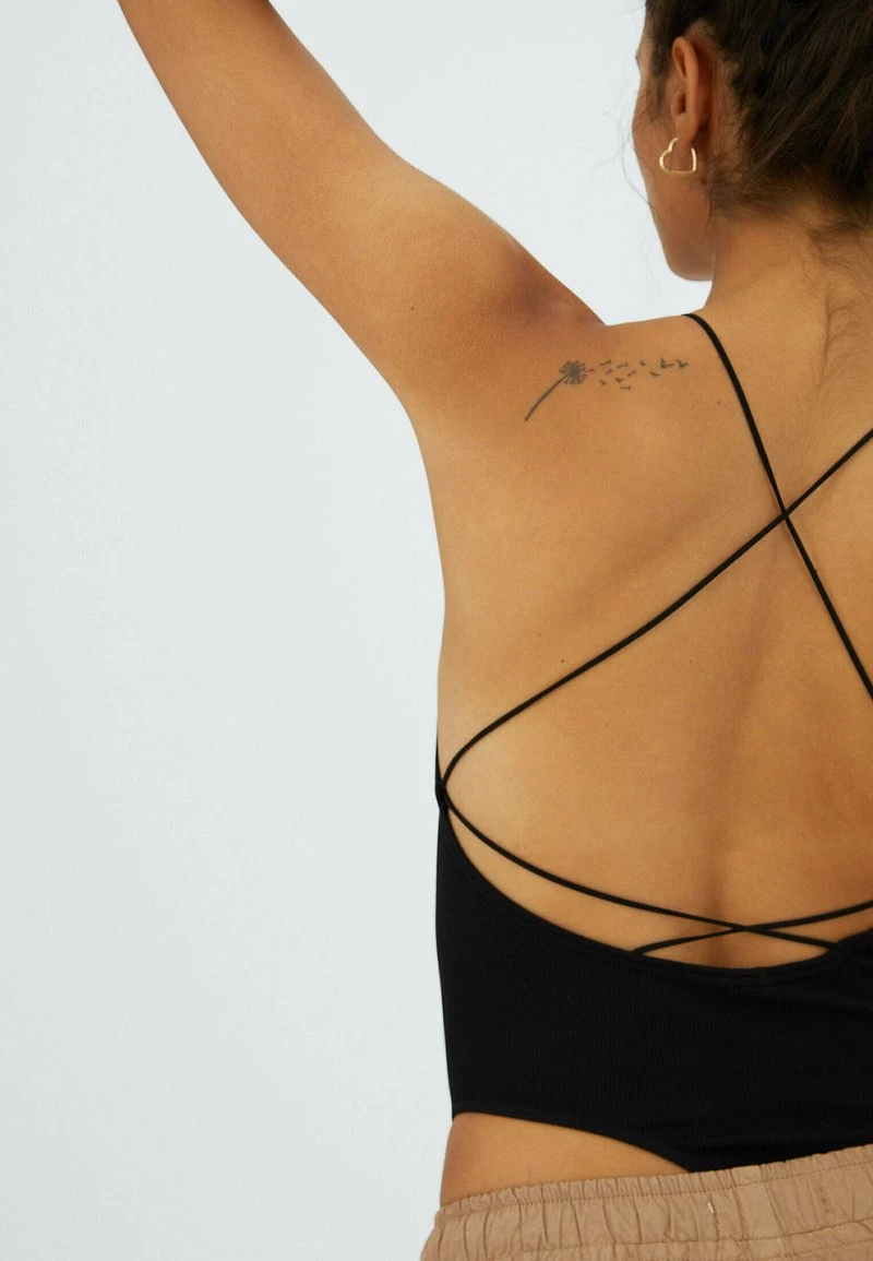 Stradivarius MIT MODISCHEM RÜCKEN - Top - Black 4 Stradivarius MIT MODISCHEM RÜCKEN - Top - Black – Bild 4