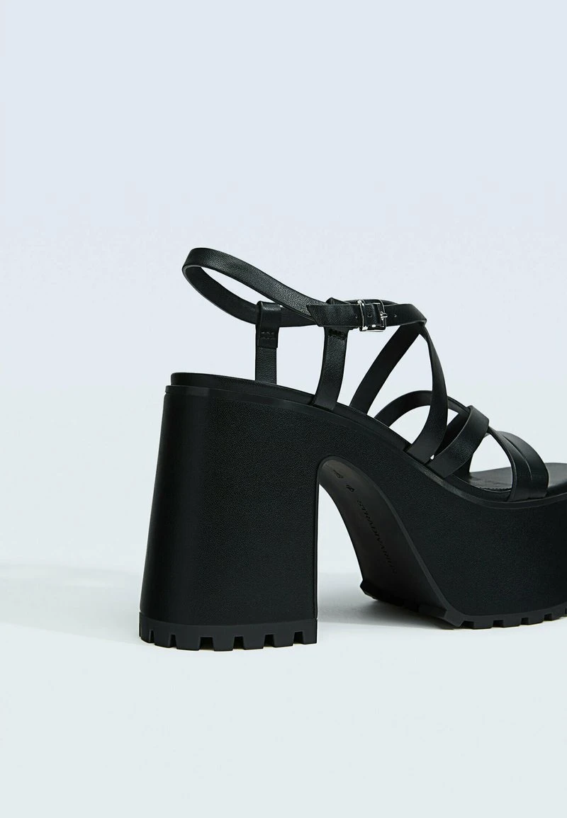 Stradivarius HIGH HEEL - High Heel Sandalette - Black 6 Stradivarius HIGH HEEL - High Heel Sandalette - Black – Bild 6