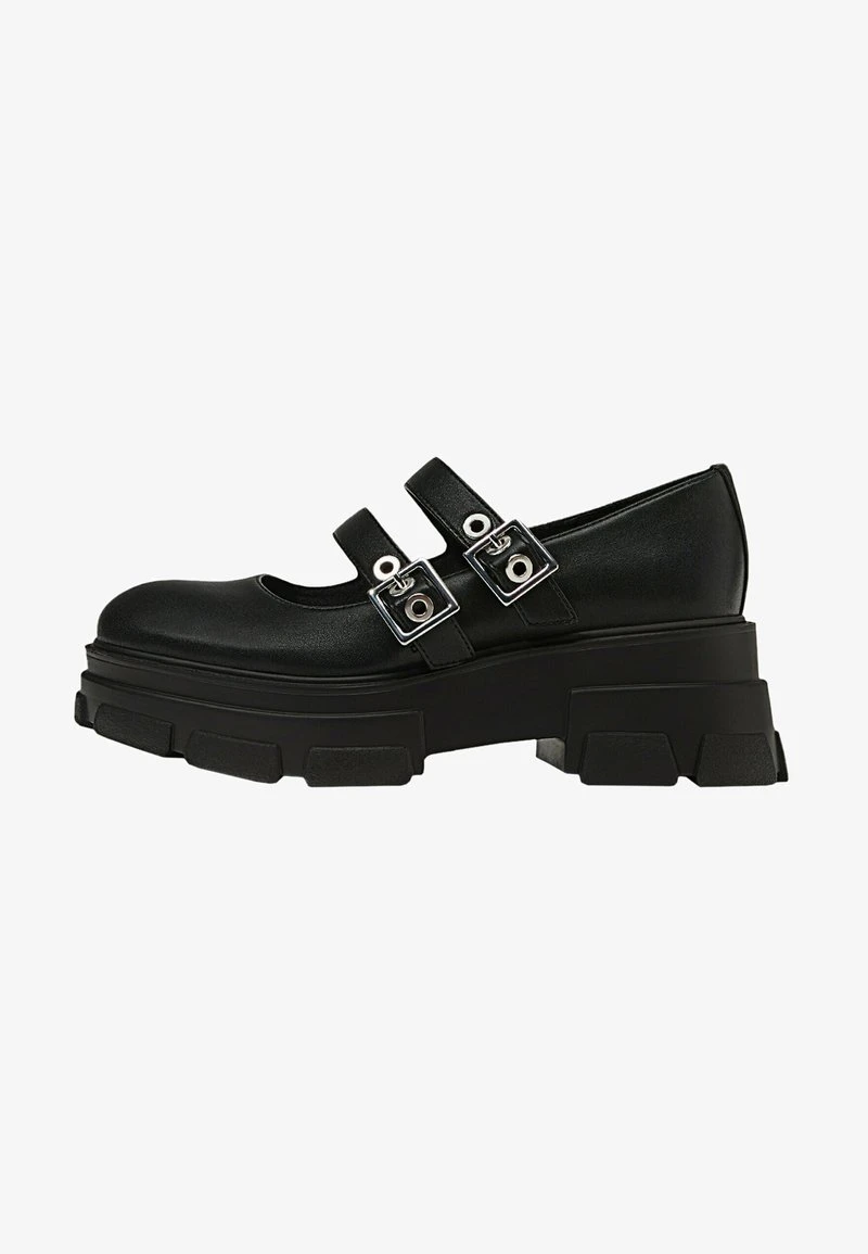 Stradivarius MIT PROFILSOHLE UND SCHNALLEN - Slipper - Black 1 Stradivarius MIT PROFILSOHLE UND SCHNALLEN - Slipper - Black