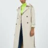 Stradivarius OVERSIZE - Trenchcoat - Stone