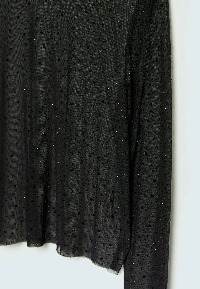 Stradivarius RHINESTONE ENCRUSTED - Bluse - Black 6 Stradivarius RHINESTONE ENCRUSTED - Bluse - Black – Bild 6