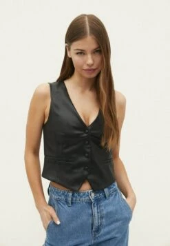 Stradivarius SHORT - Weste - Black