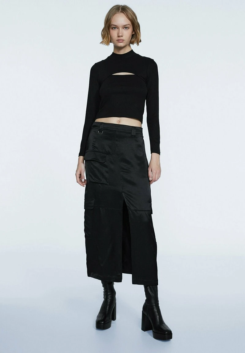 Stradivarius STEHKRAGEN 02742519 - Langarmshirt - Black 1 Stradivarius STEHKRAGEN 02742519 - Langarmshirt - Black