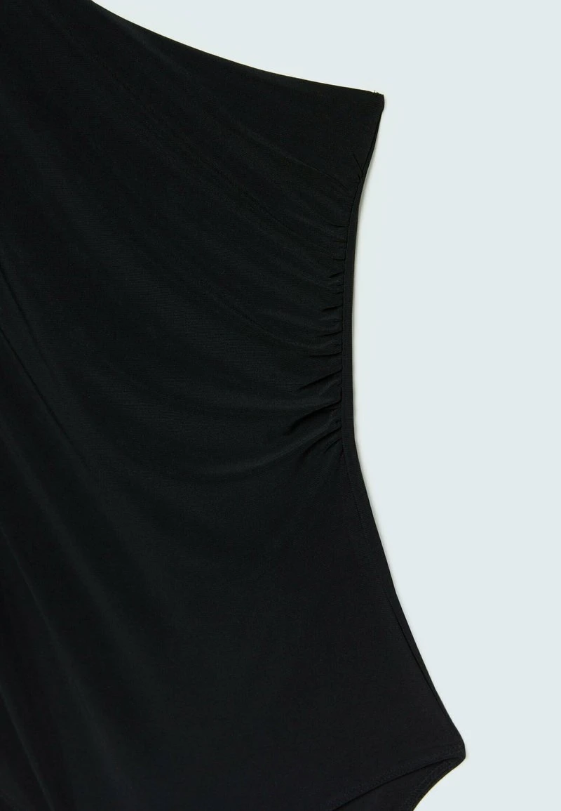 Stradivarius ASYMMETRISCHER DRAPIERTER - Langarmshirt - Metallic Black 6 Stradivarius ASYMMETRISCHER DRAPIERTER - Langarmshirt - Metallic Black – Bild 6