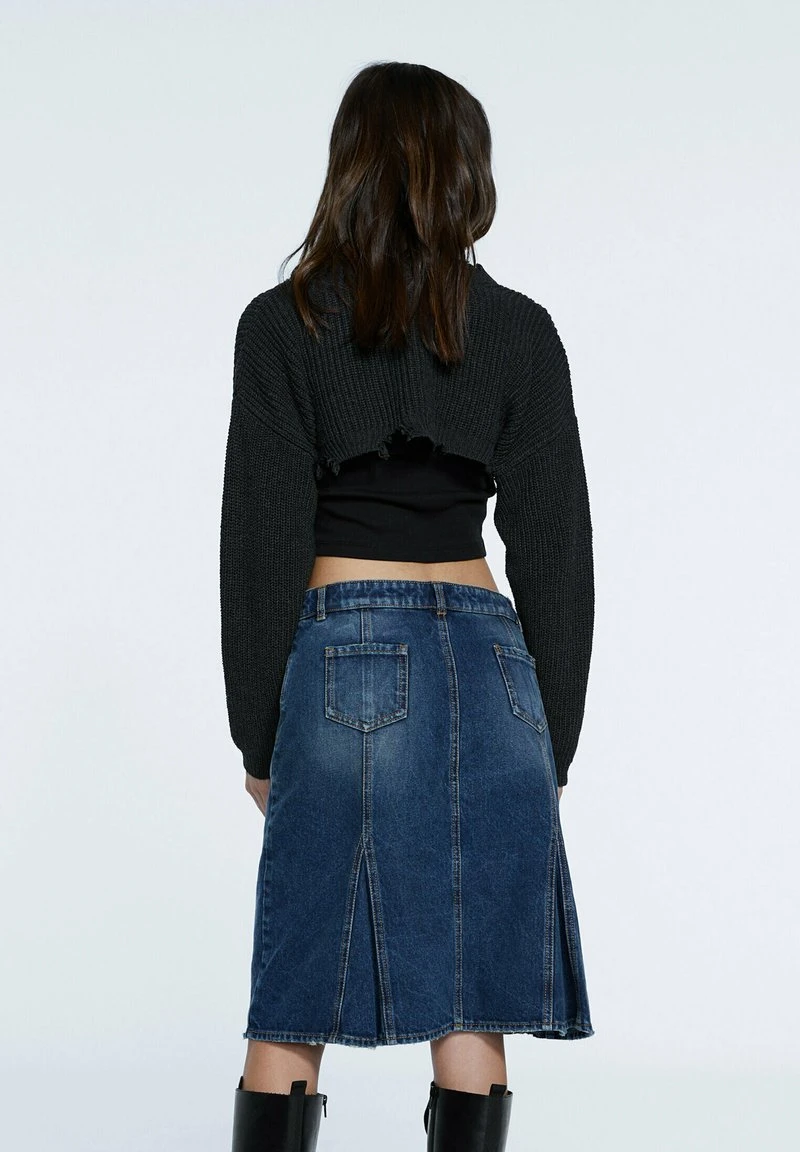 Stradivarius GODET - A-Linien-Rock - Stone Blue Denim 3 Stradivarius GODET - A-Linien-Rock - Stone Blue Denim – Bild 3