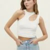 Stradivarius RACERBACK CUT-OUT - Top - White