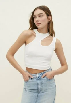 Stradivarius RACERBACK CUT-OUT - Top - White