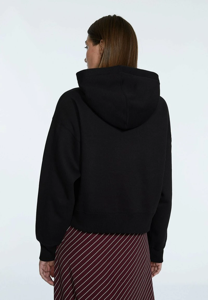 Stradivarius BASIC CROPPED - Kapuzenpullover - Black 2 Stradivarius BASIC CROPPED - Kapuzenpullover - Black – Bild 2