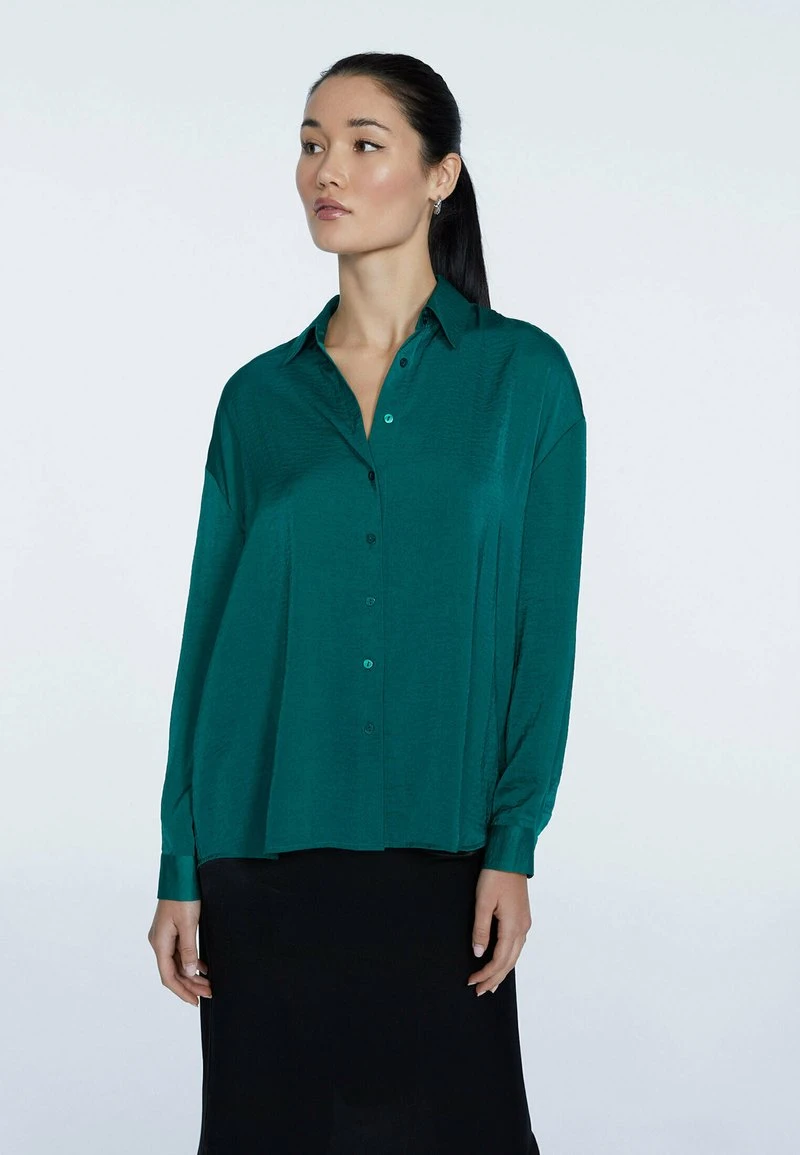 Stradivarius Hemdbluse - Mottled Green 1 Stradivarius Hemdbluse - Mottled Green