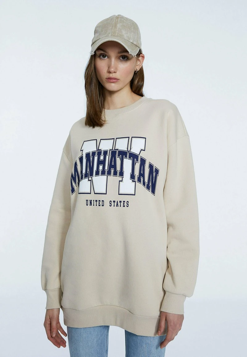 Stradivarius MIT MOTIV - Sweatshirt - Stone 2 Stradivarius MIT MOTIV - Sweatshirt - Stone – Bild 2