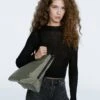 Stradivarius BASIC - Shopping Bag - Khaki