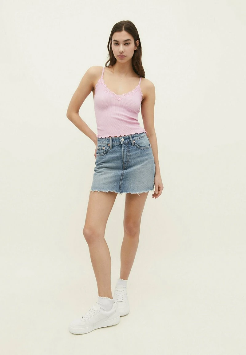 Stradivarius TRIMMED STRAPPY - Top - Light Pink 2 Stradivarius TRIMMED STRAPPY - Top - Light Pink – Bild 2