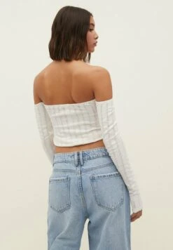 Stradivarius WITH PERFORATIONS - Langarmshirt - Off White 8 Stradivarius WITH PERFORATIONS - Langarmshirt - Off White -Stradivarius Deutschland Verkaufs-Shop f28028233e1e47bcacc4eba000633740