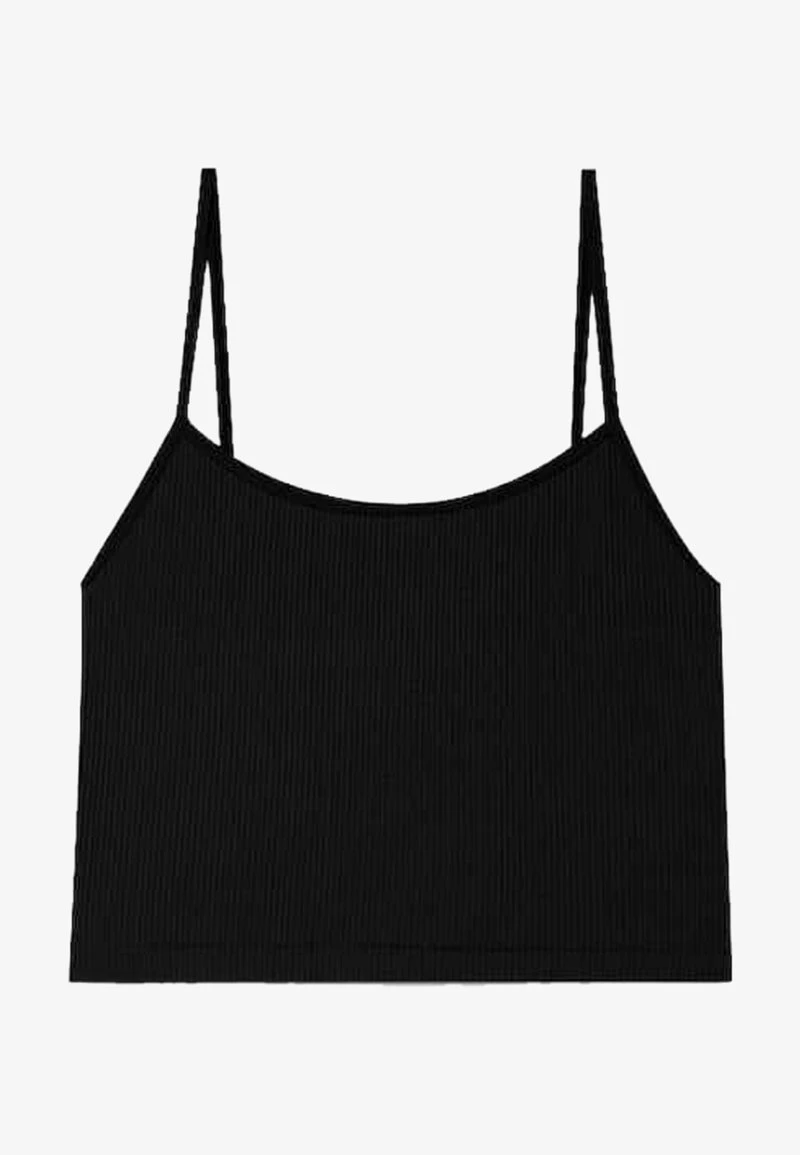 Stradivarius MIT TRÄGERN - Top - Black 5 Stradivarius MIT TRÄGERN - Top - Black – Bild 5