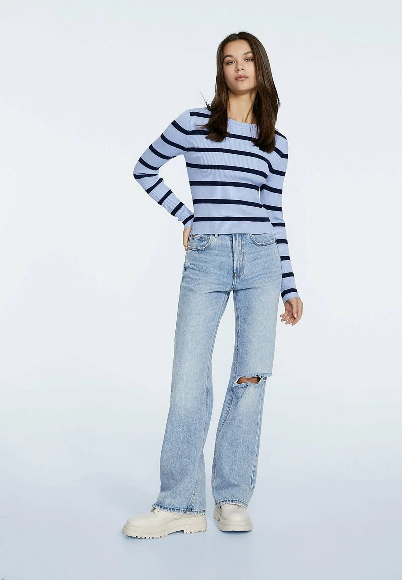 Stradivarius MIT RUNDAUSSCHNITT - Strickpullover - Light Blue 2 Stradivarius MIT RUNDAUSSCHNITT - Strickpullover - Light Blue – Bild 2