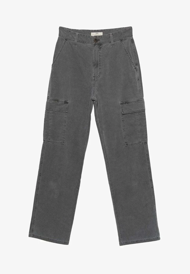 Stradivarius STRAIGHT FIT - Cargohose - Dark Grey 5 Stradivarius STRAIGHT FIT - Cargohose - Dark Grey – Bild 5