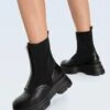 Stradivarius FLACHE MIT REISSVERSCHLUSS UND PROFIL - Stiefelette - Black
