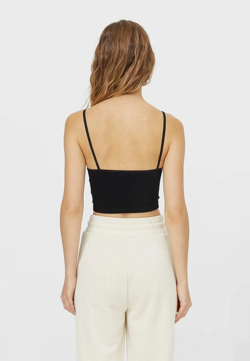 Stradivarius MIT TRÄGERN - Top - Black 3 Stradivarius MIT TRÄGERN - Top - Black – Bild 3