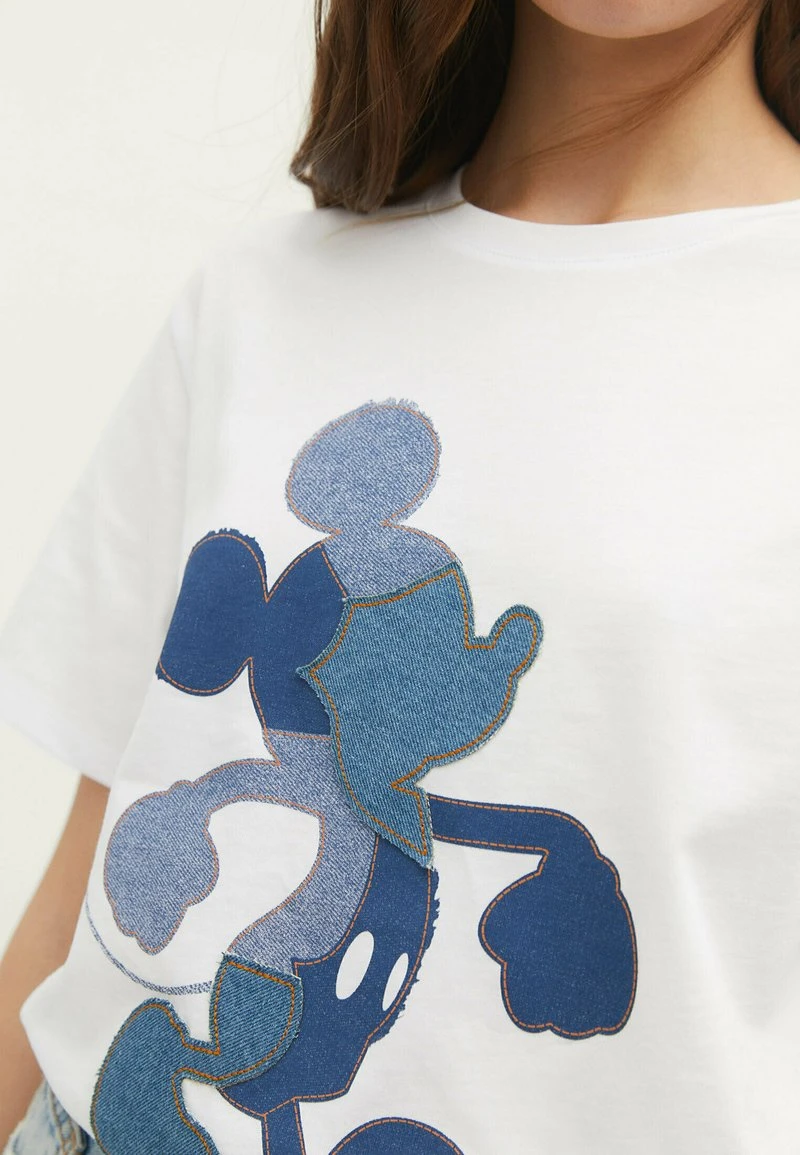 Stradivarius MICKEY MOUSE - T-Shirt Print - White 4 Stradivarius MICKEY MOUSE - T-Shirt Print - White – Bild 4