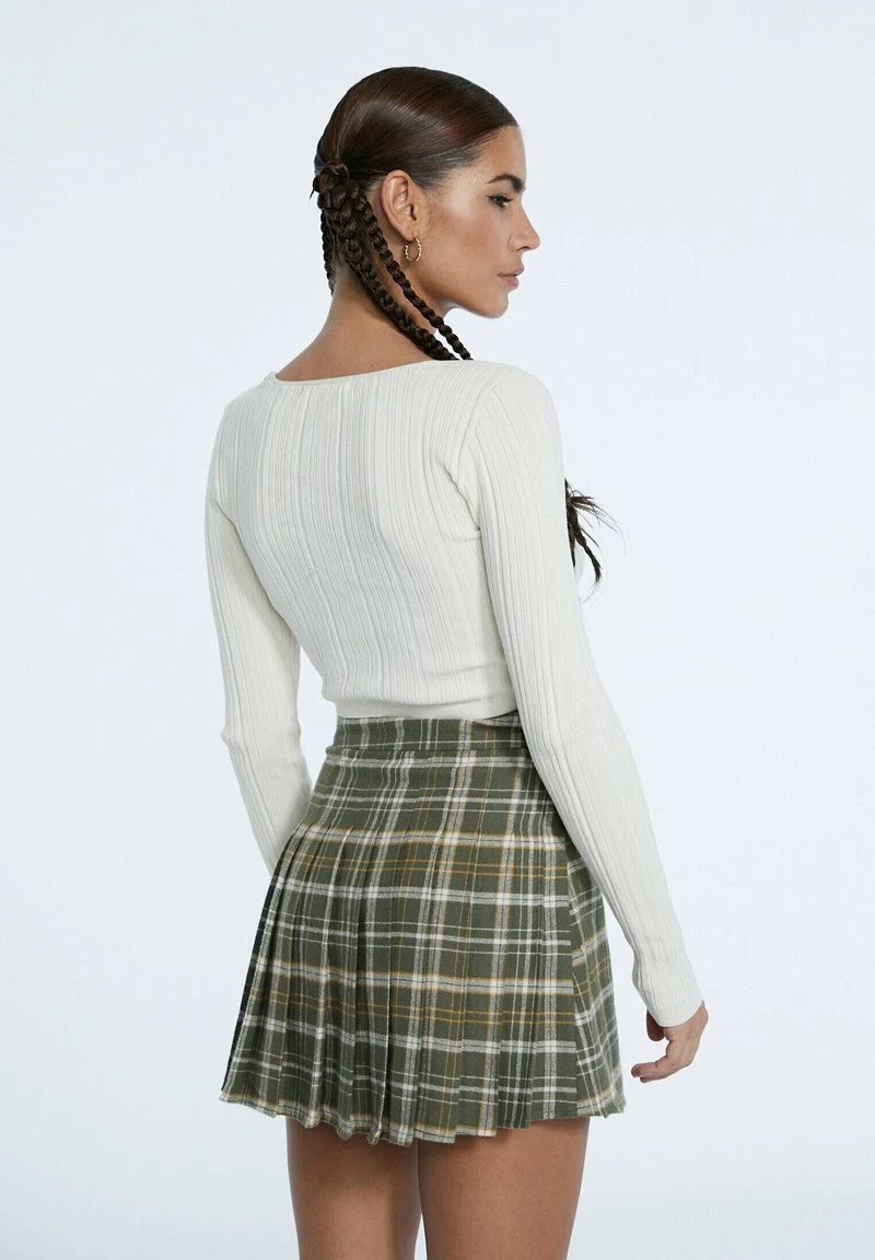 Stradivarius KARIERTER - Wickelrock - Mottled Green 3 Stradivarius KARIERTER - Wickelrock - Mottled Green – Bild 3