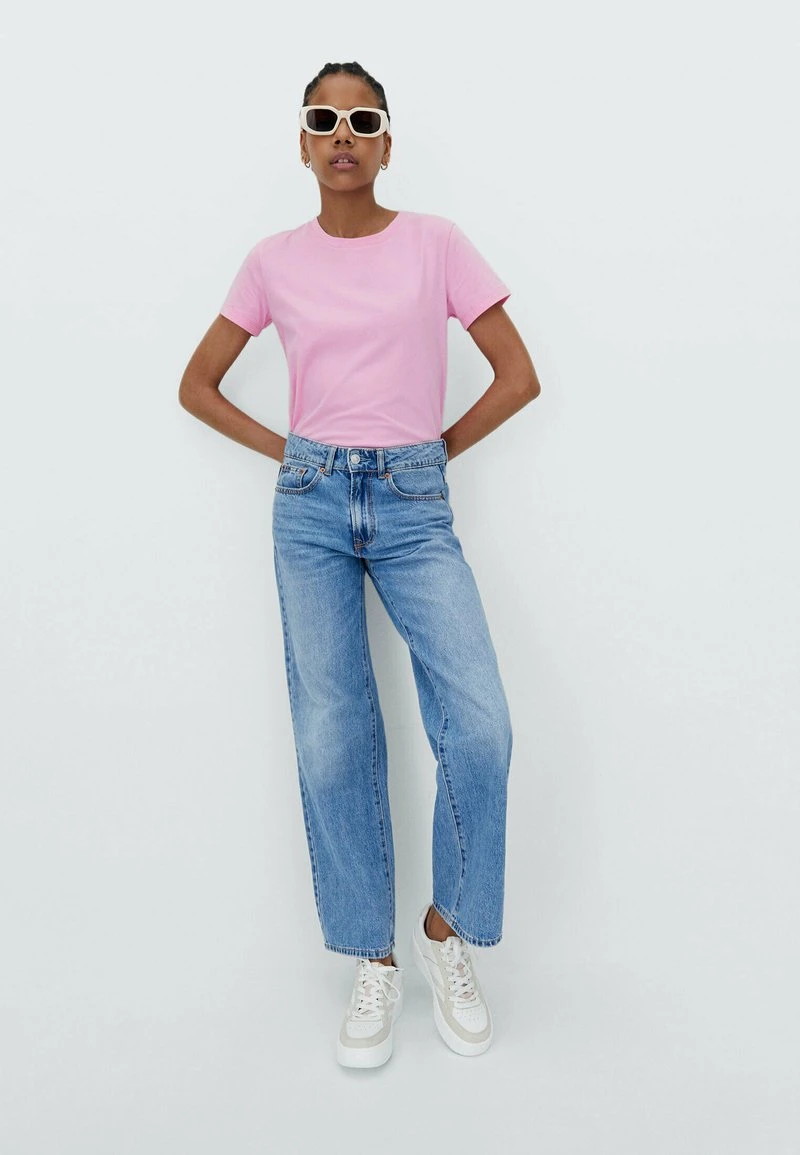 Stradivarius T-Shirt Basic - Pink 2 Stradivarius T-Shirt Basic - Pink – Bild 2