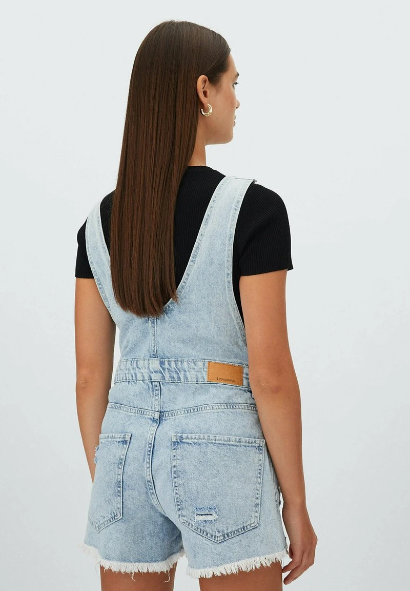 Stradivarius Latzhose - Light Blue 3 Stradivarius Latzhose - Light Blue – Bild 3