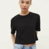 Stradivarius CROPPED - T-Shirt Basic - Black