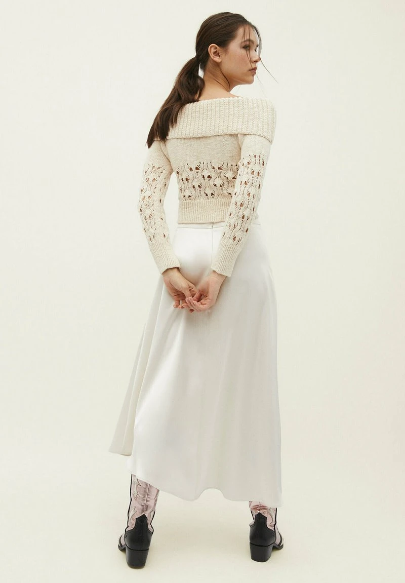 Stradivarius LAYER - Maxirock - Off White 3 Stradivarius LAYER - Maxirock - Off White – Bild 3